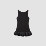 robe courte noir à volants